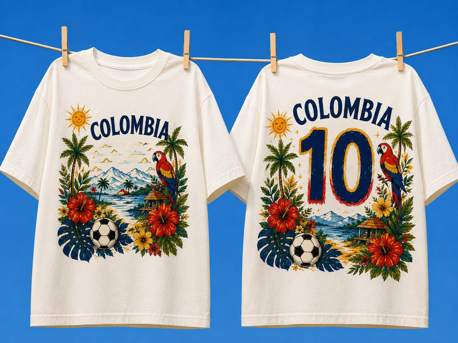 Camisa Colombia Numero 10 Multicolor