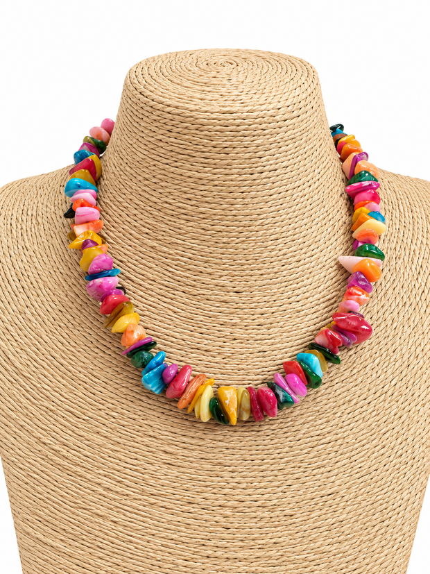 Collar Piedra Picada Multicolor