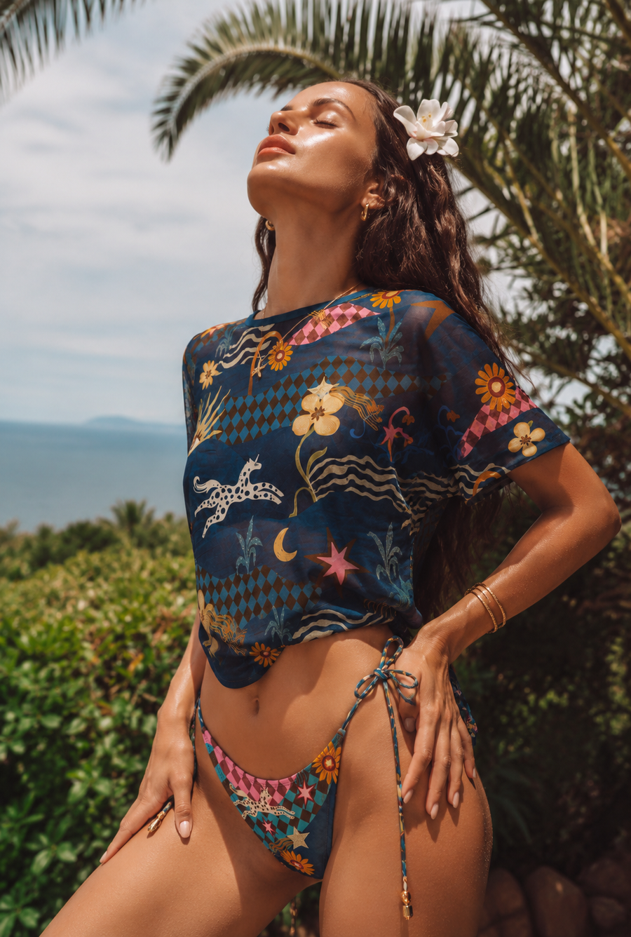 Mesh Shirt Magic Estampado Azul