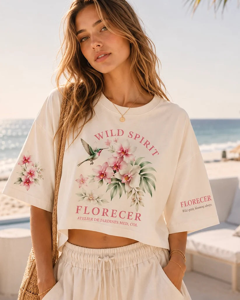 Crop Top WS Florecer Blanco
