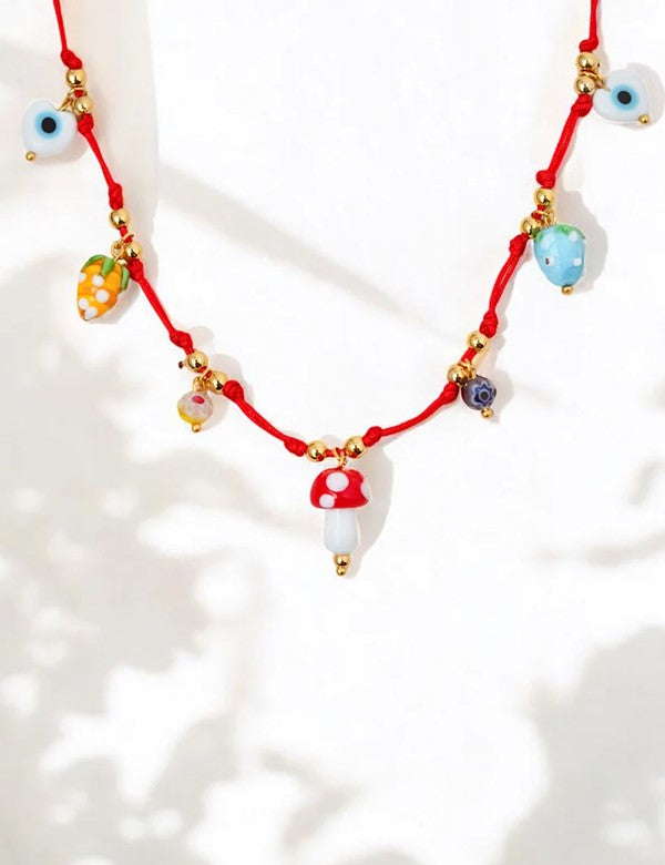 Collar Multidijes Colores Rojo