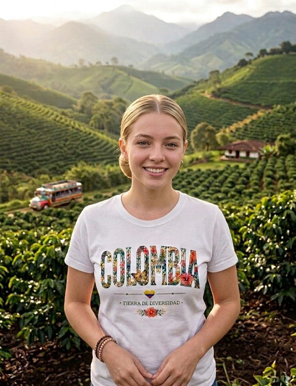 Camisa Colombia Diversa Frontal Estampado Multicolor
