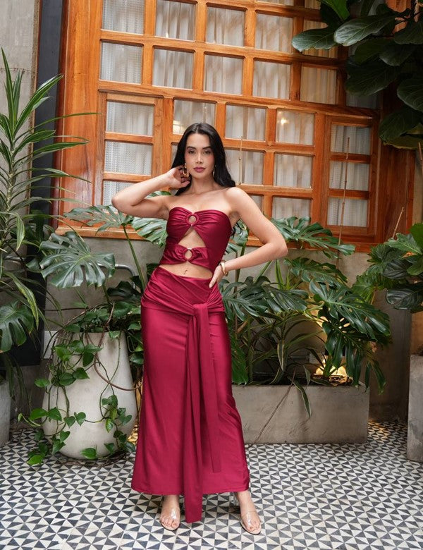 Vestido Hortencia Vino