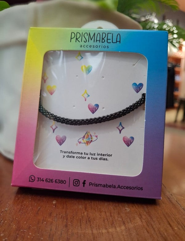 Pulsera redonda negra