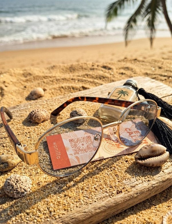 Gafa Ovalada Marco Print lente Azul