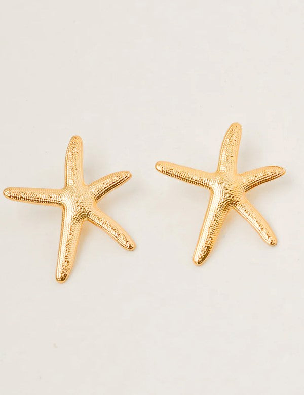 Aretes Estrella De Mar Dorado