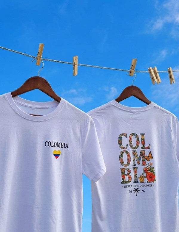 Camisa Colombia Tierra De Mil Colores Estampado Multicolor