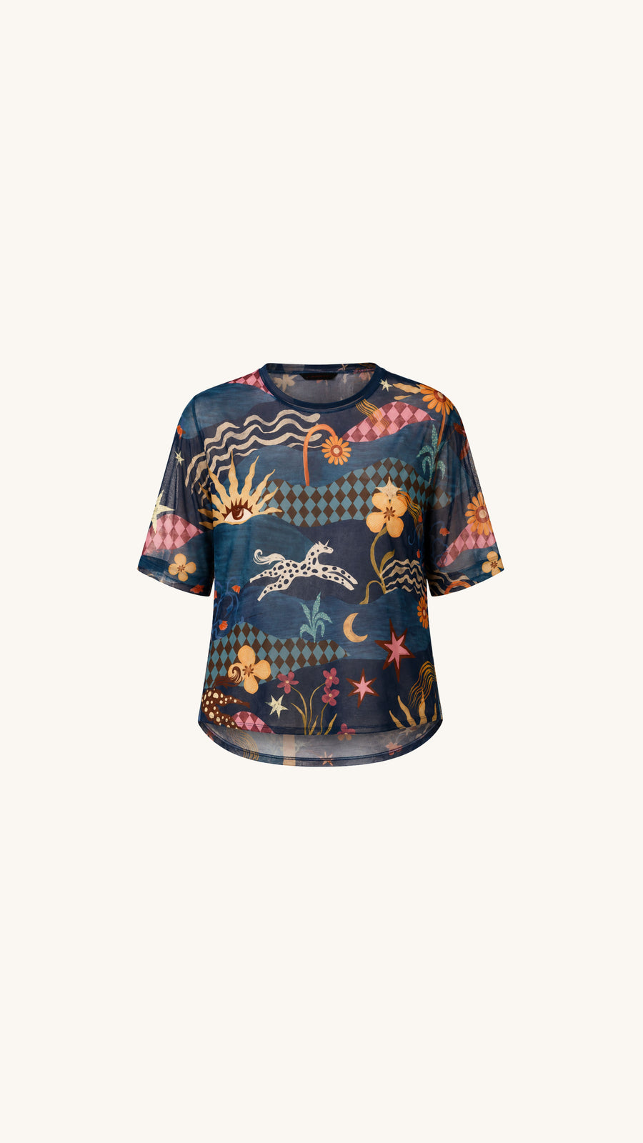 Mesh Shirt Magic Estampado Azul