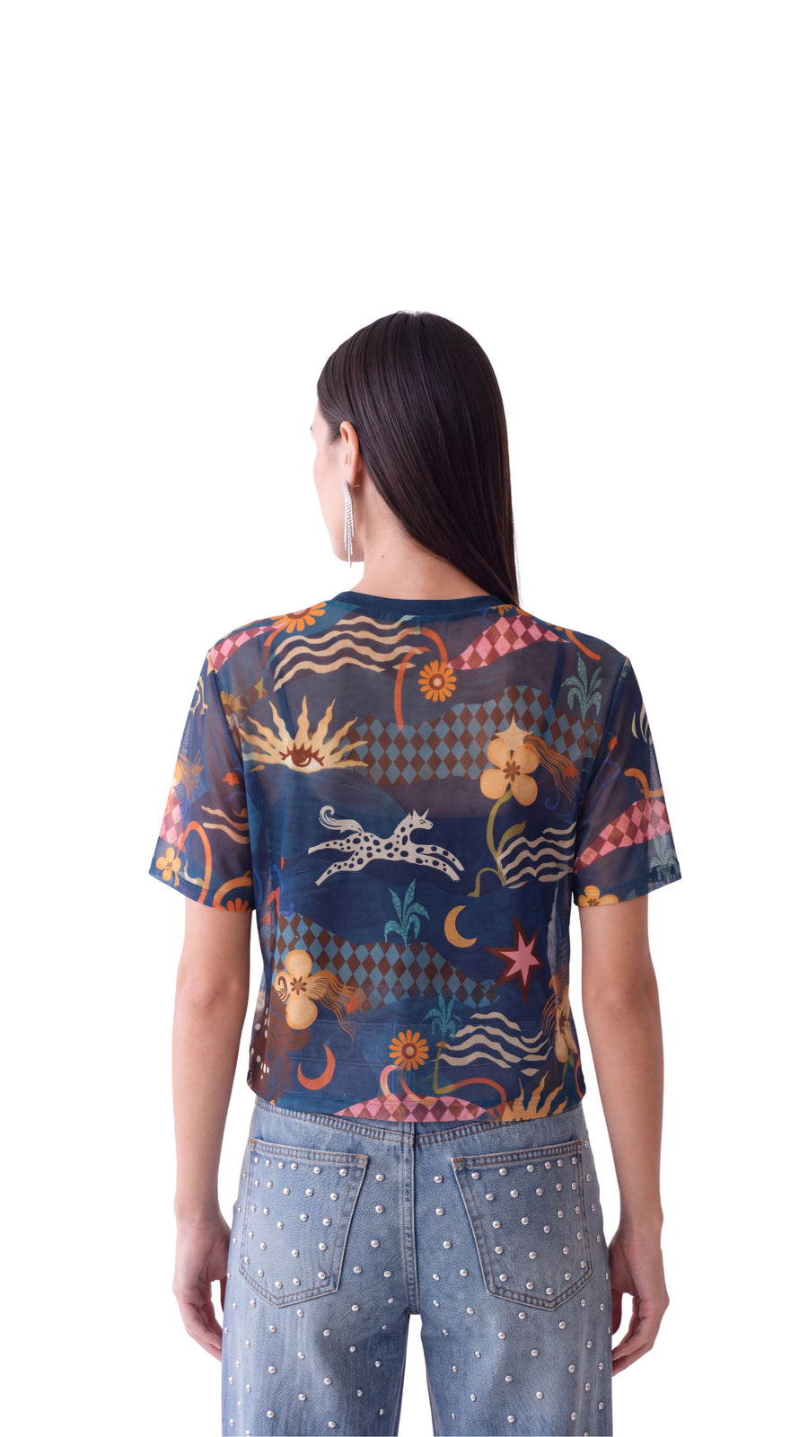 Mesh Shirt Magic Estampado Azul