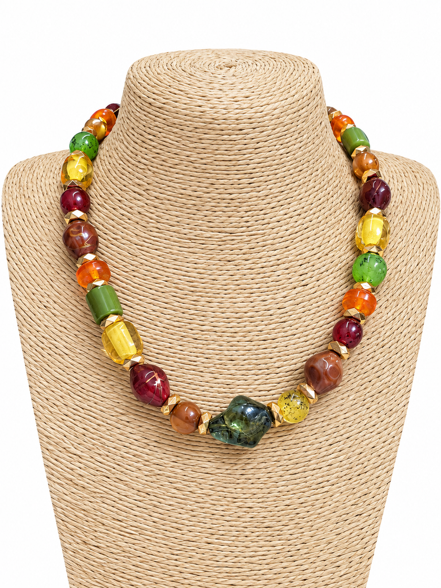Collar Maxi Piedras Jamaica Colores