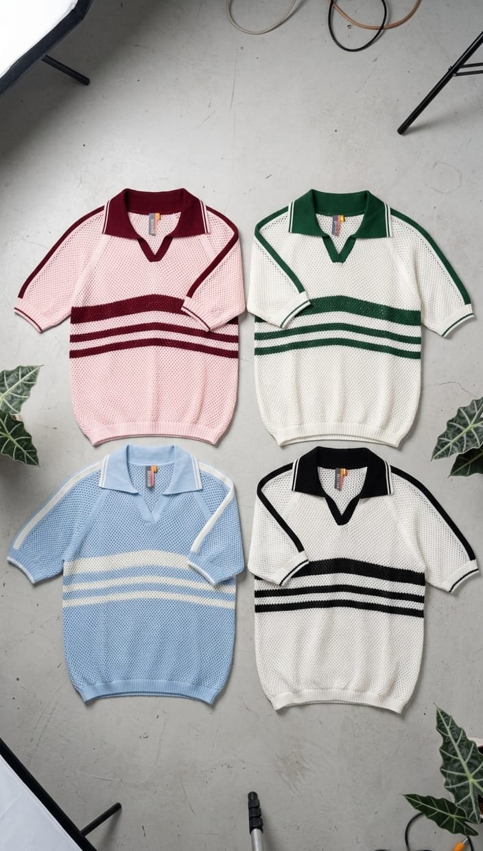 Blusa Tipo Polo Hilo Verde