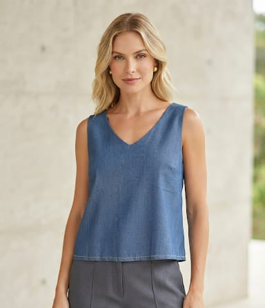 Blusa Juana Indigo Medio