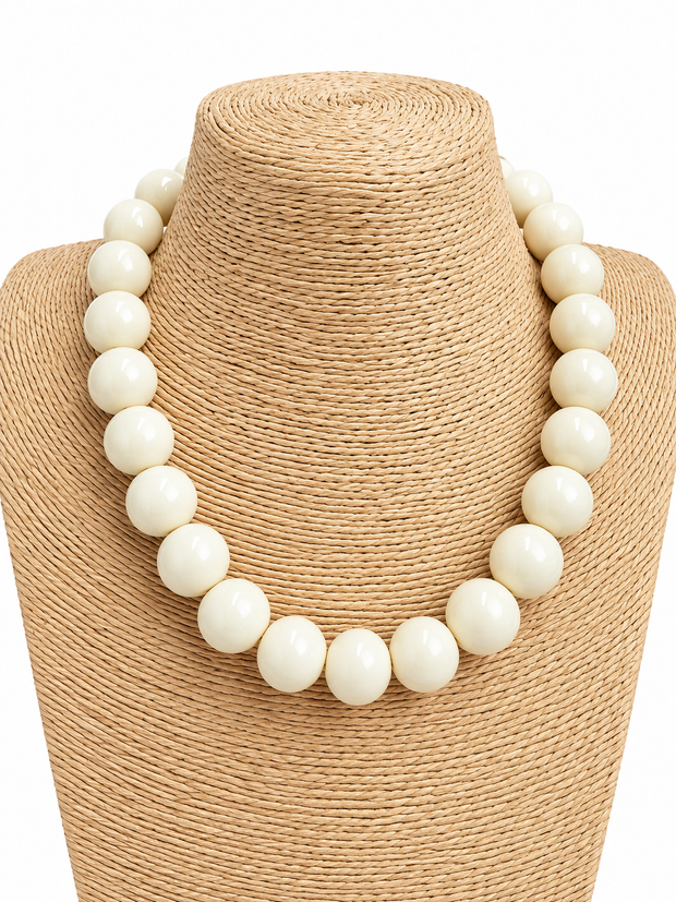 Collar Maxi Bolas Marfil