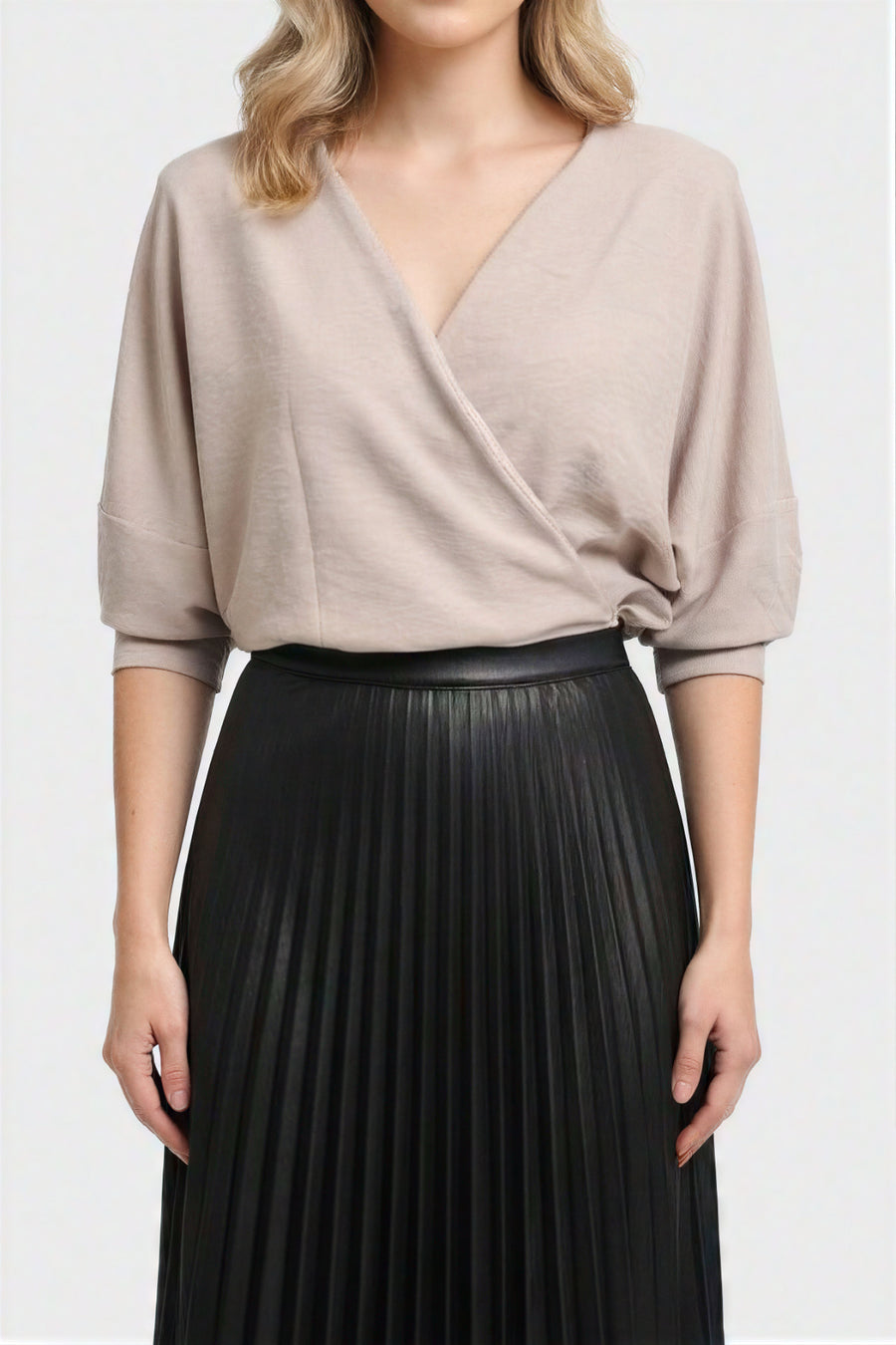 Blusa Con Mangas Amplias Romanza Arena
