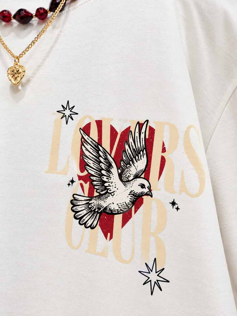 Camiseta Lovers Clud  Blanco