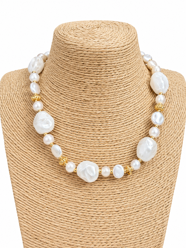 Collar Venecia Piedras Blanco