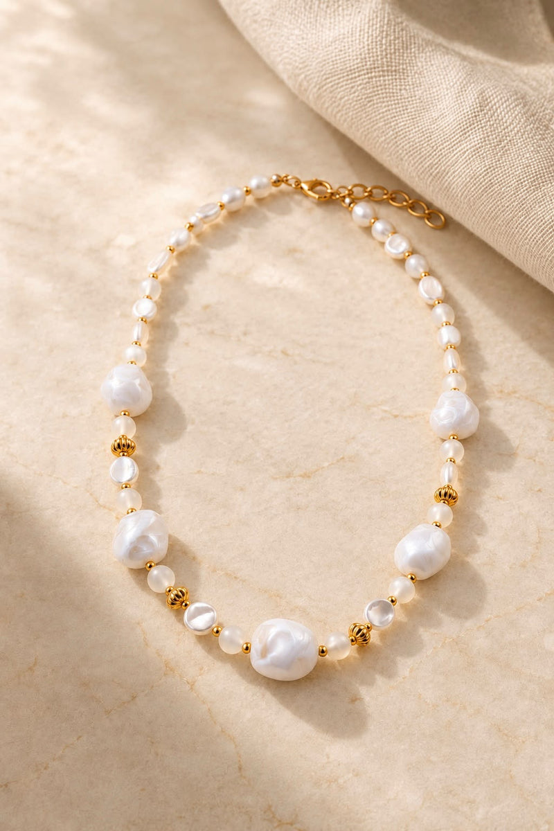 Collar Venecia Piedras Blanco