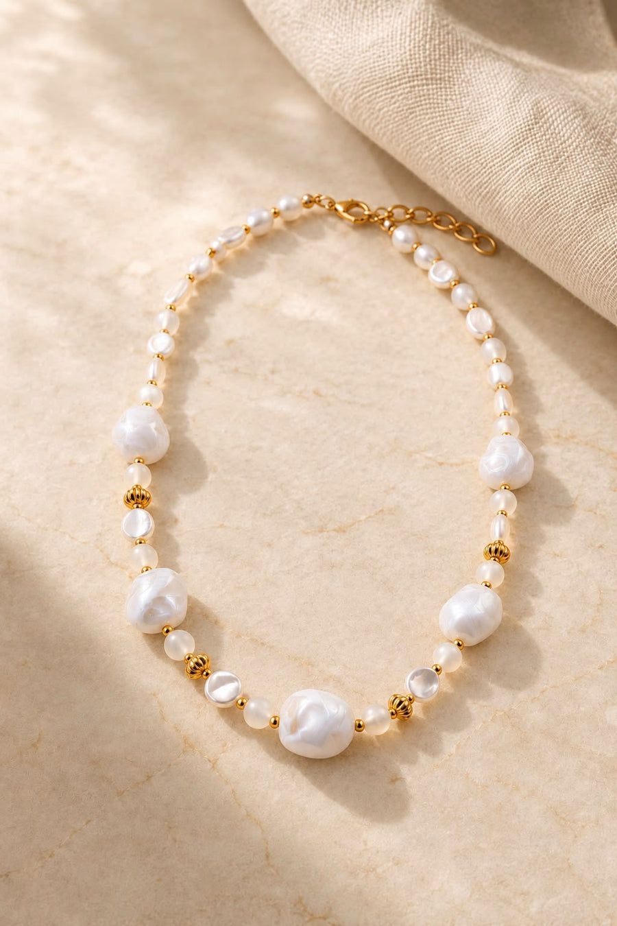 Collar Venecia Piedras Blanco