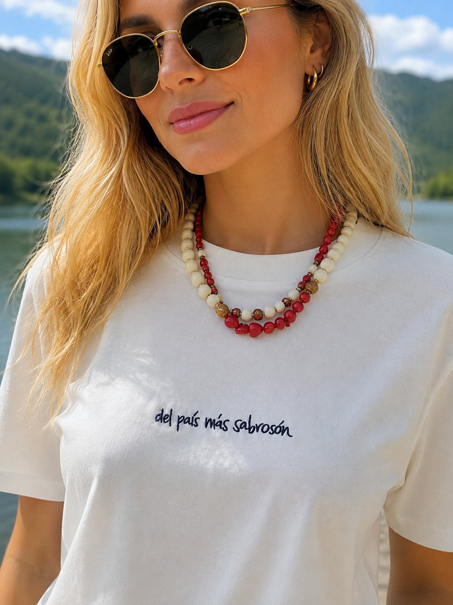 Camisa Del Pais Mas Sabroson Blanca