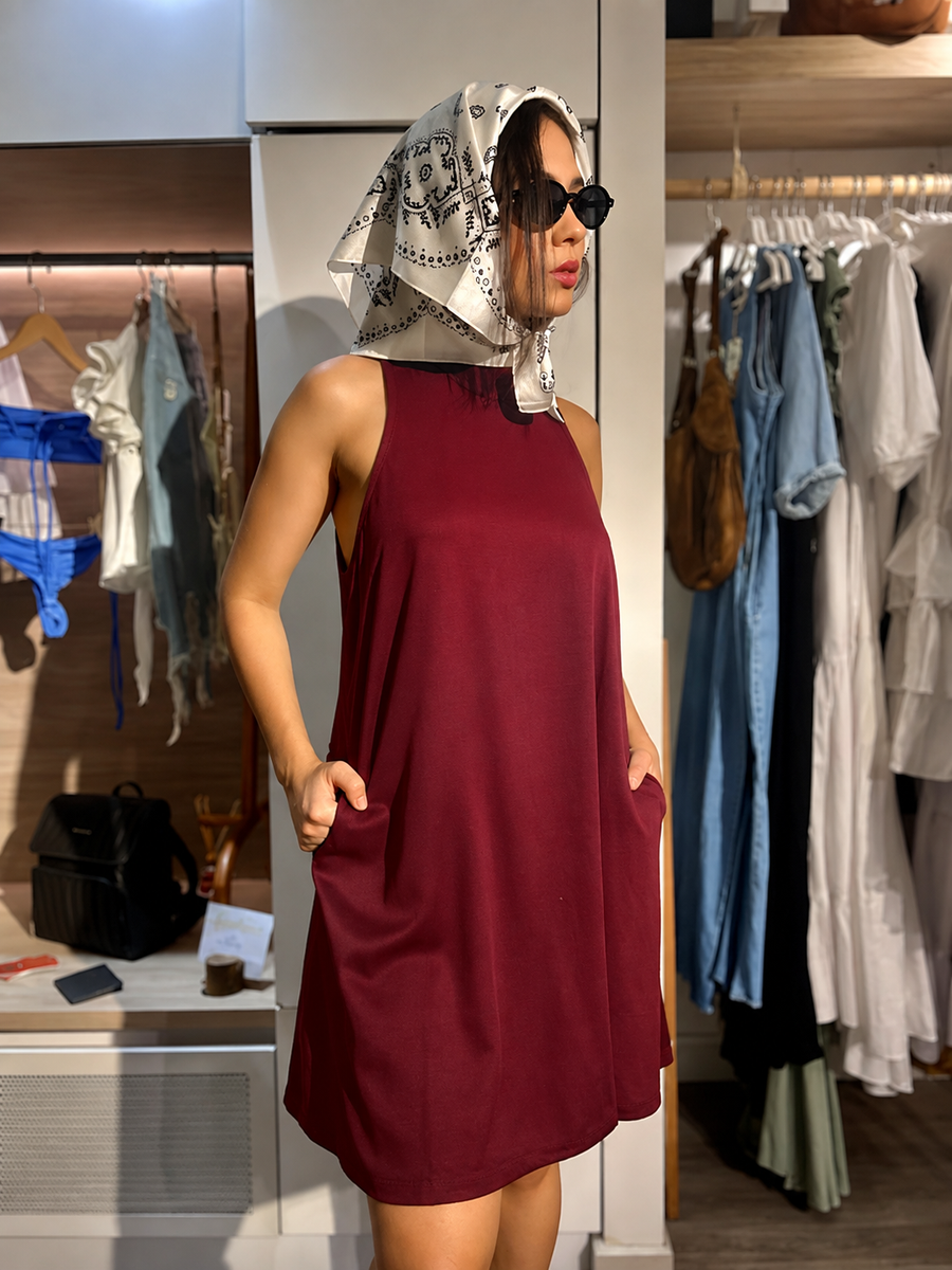 Vestido Carlota Vinotinto