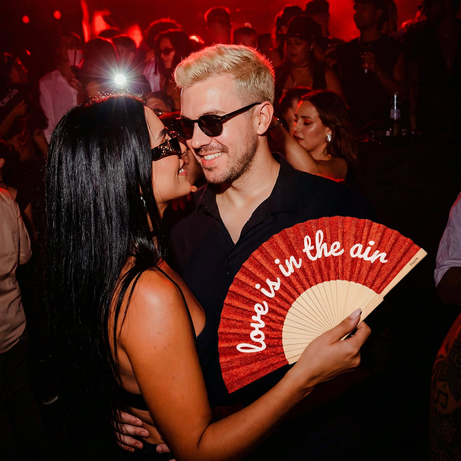 Abanico Love is in the air Glitter