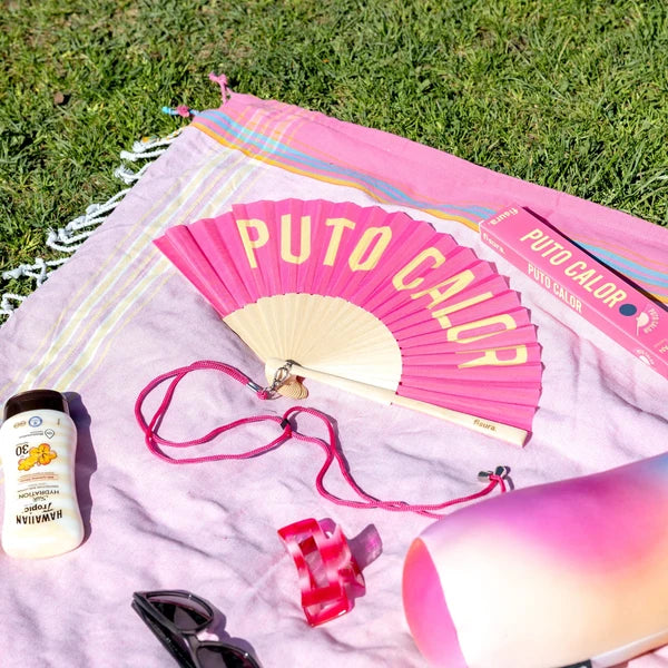 Abanico Puto Calor Rosado Amarillo
