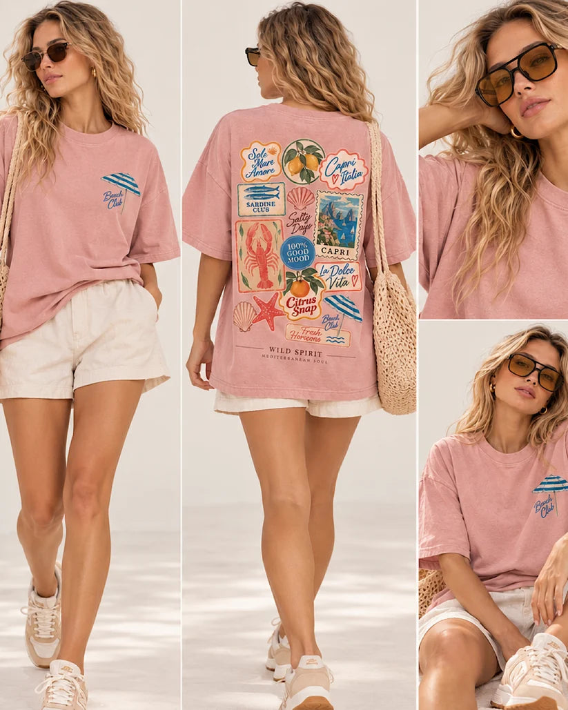 T Shirt Capri Italia Palo Rosa