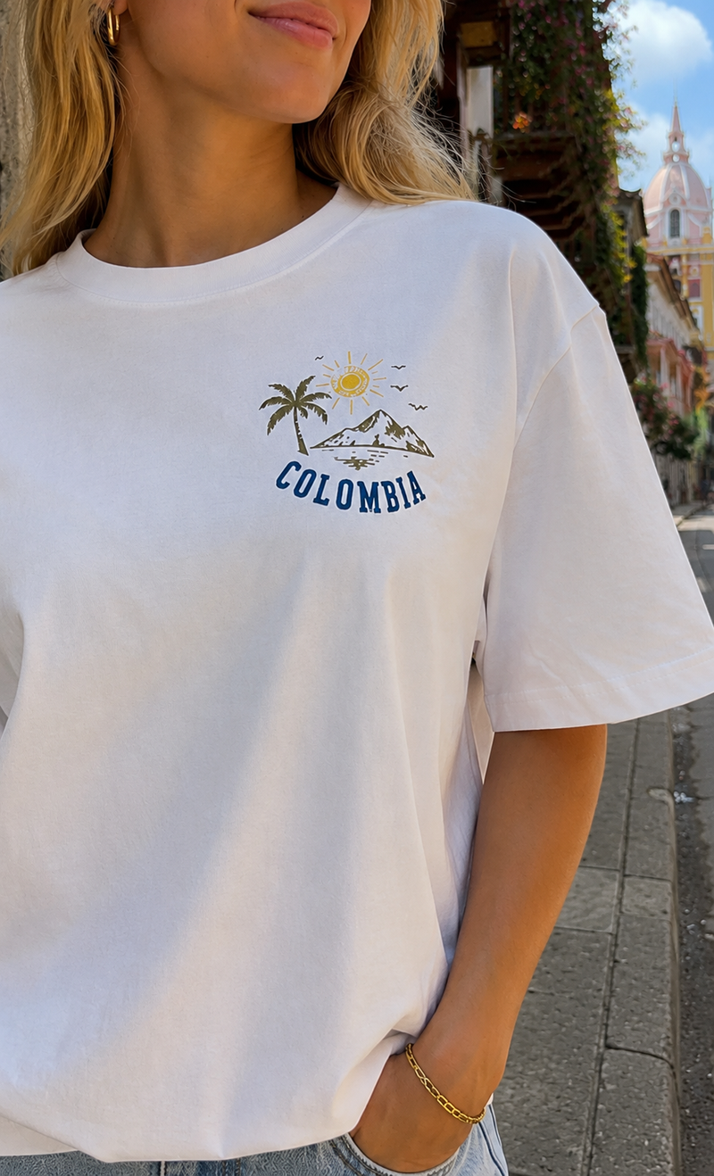 Camisa Colombia Palmeras Verdes