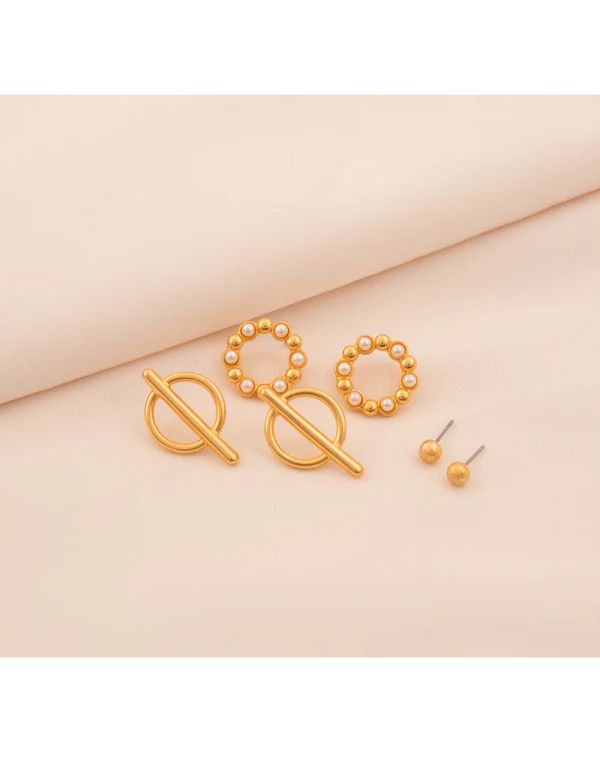 Set X3 Aretes Perla