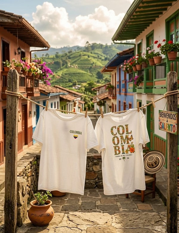 Camisa Colombia Tierra De Mil Colores Estampado Multicolor