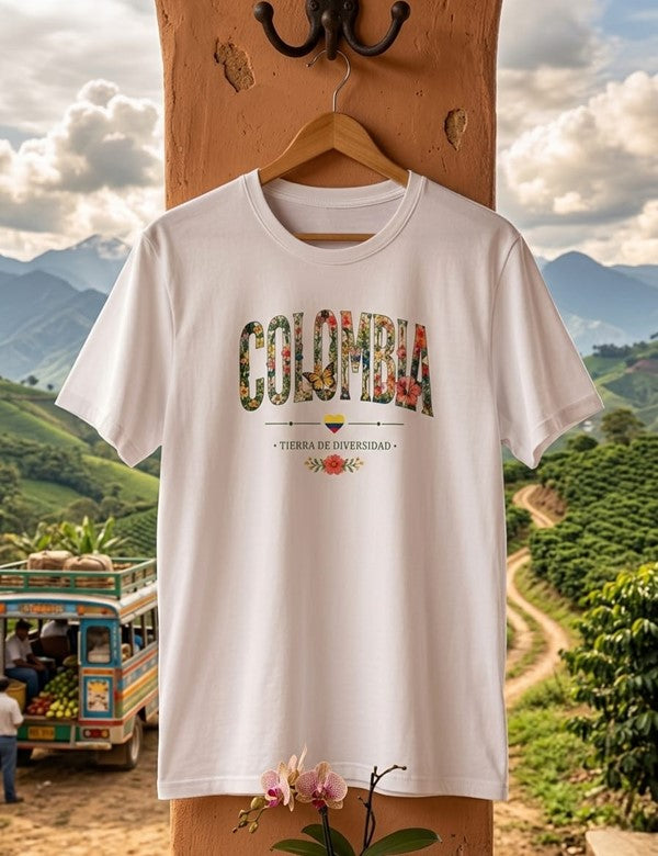 Camisa Colombia Diversa Frontal Estampado Multicolor
