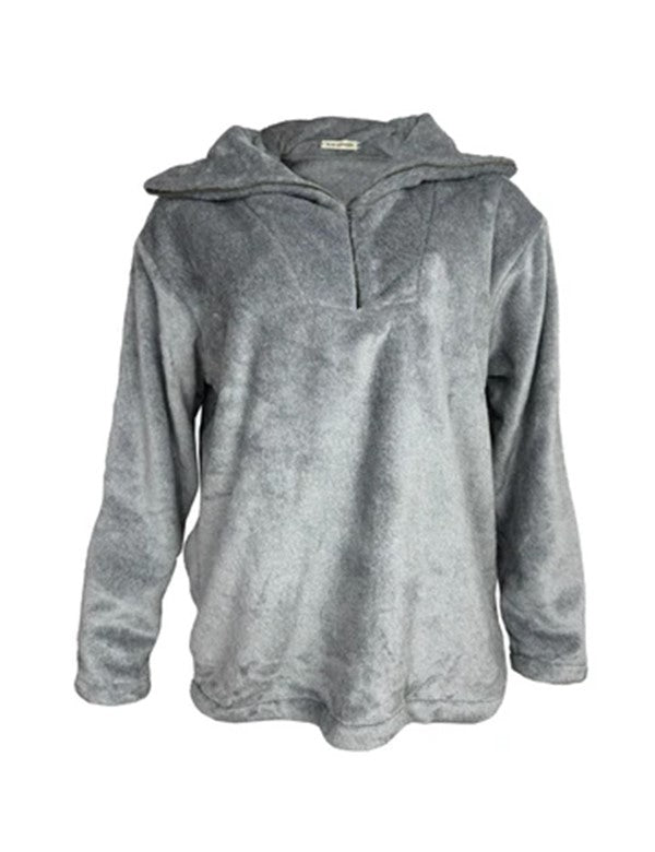 Buzo Oversize Con Cierre Gris