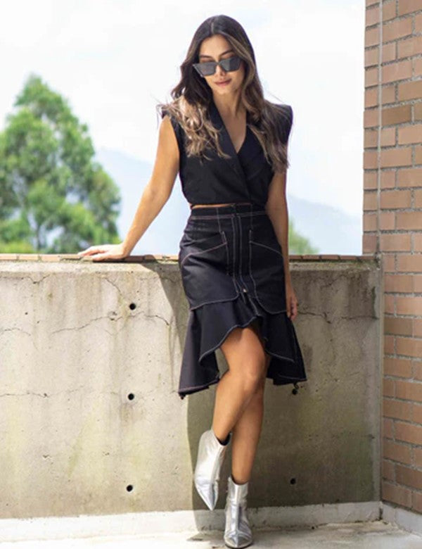 Blusa De  Tiras Matilde Negro