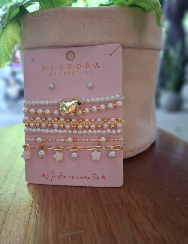 Set Pulsera Perla