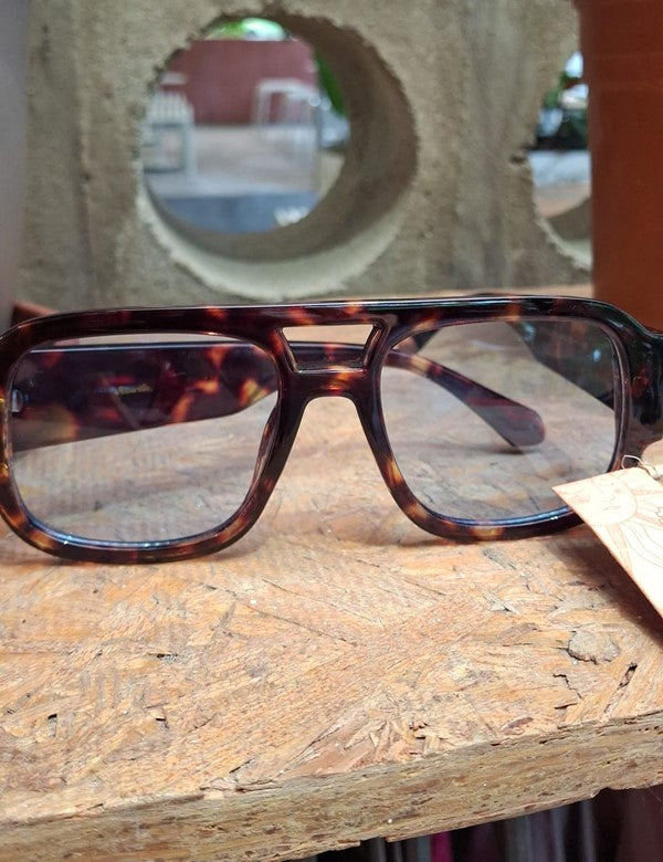 Gafa aviador GRANDE. Marco PRINT y lente Azul