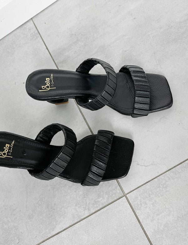 Sandalia Belleza Doble Negro