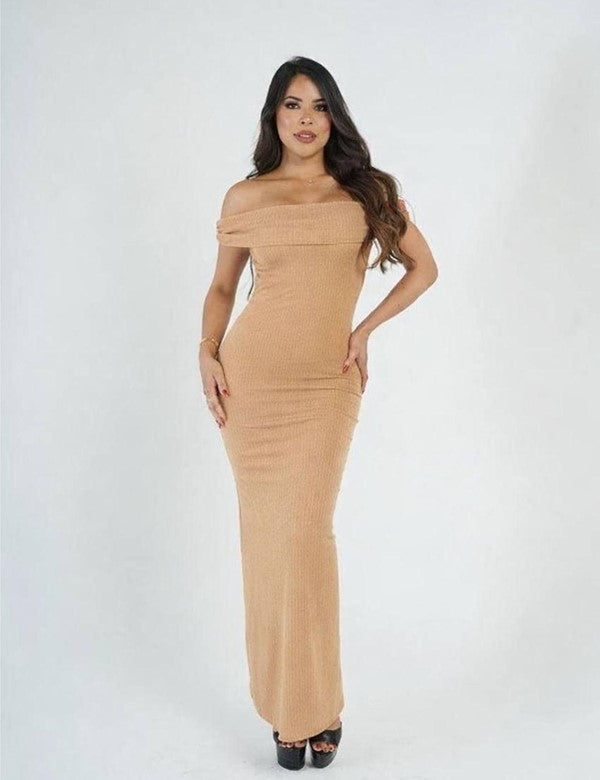 Vestido Largo Merlot Taupe