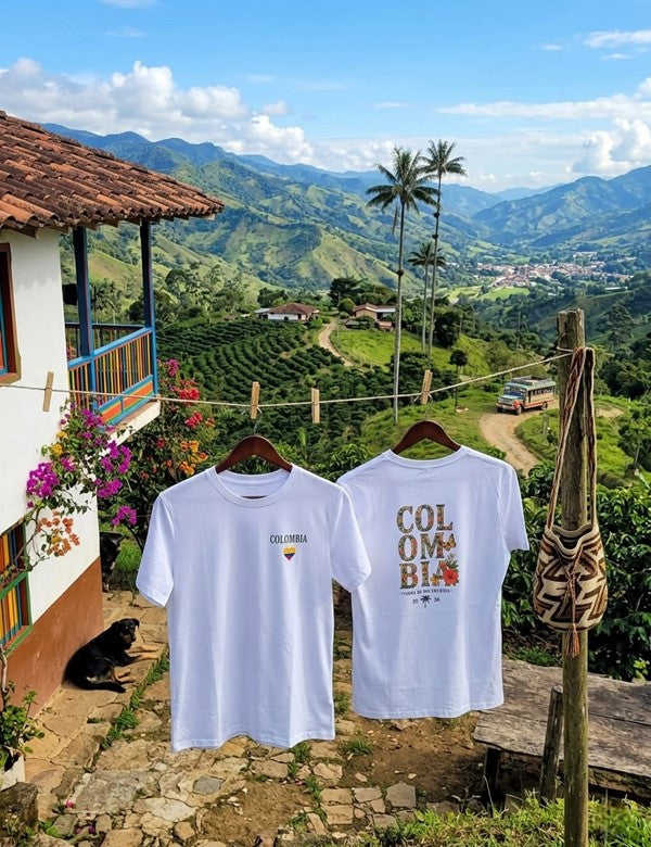 Camisa Colombia Tierra De Mil Colores Estampado Multicolor