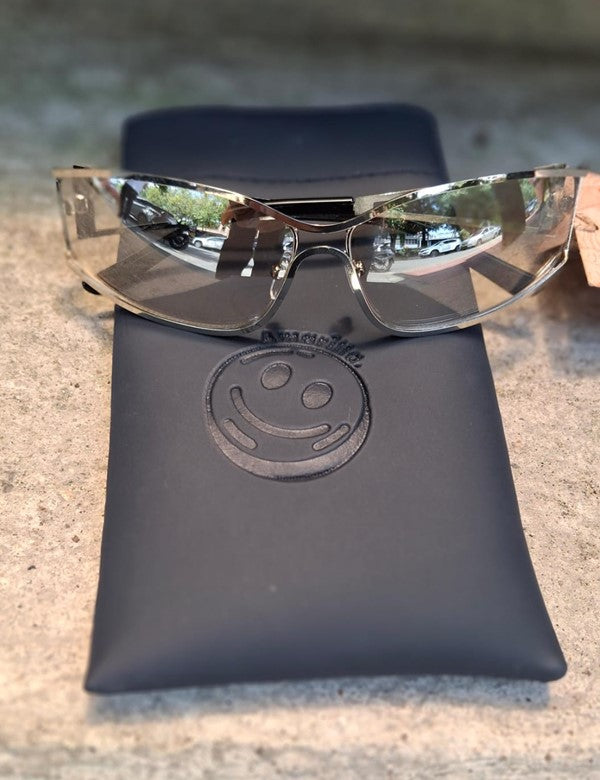 Gafas Aviador Marco Transparente Lente Gris