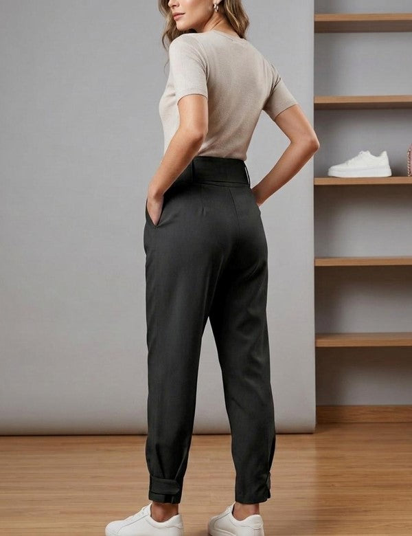 Pantalon Vintage Puño en Bota Negro