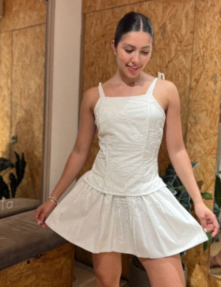 Vestido Ginna Tejido Blanco