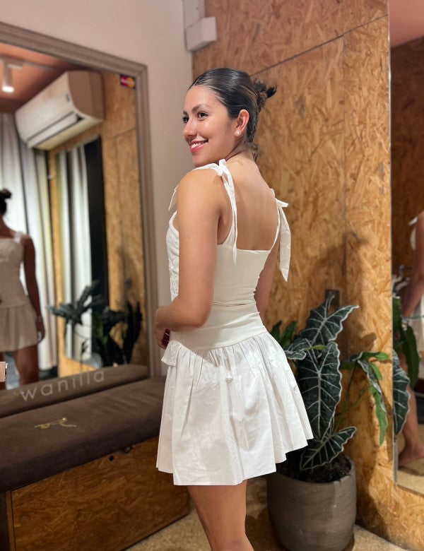 Vestido Ginna Tejido Blanco
