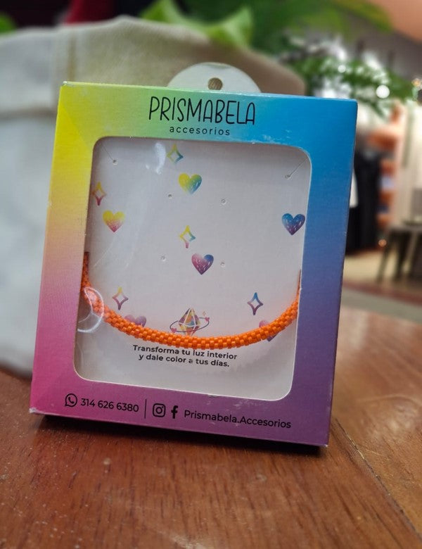 Pulsera redonda miyuki naranja