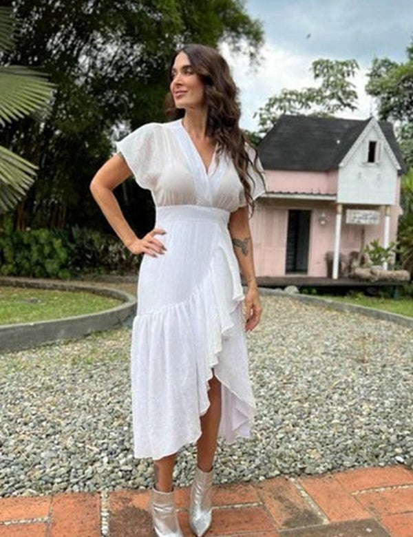 Vestido Midi Fair Lady Blanco