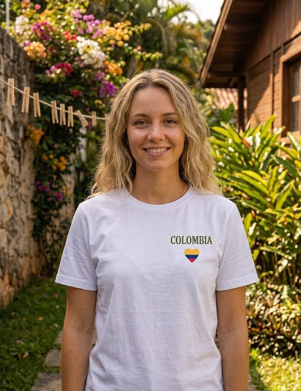 Camisa Colombia Tierra De Mil Colores Estampado Multicolor