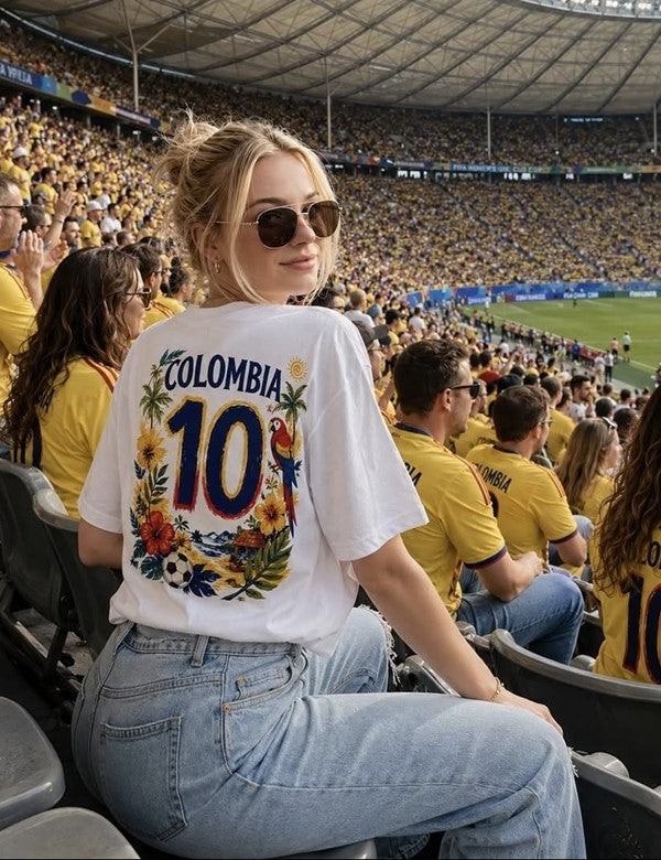 Camisa Colombia Numero 10 Multicolor