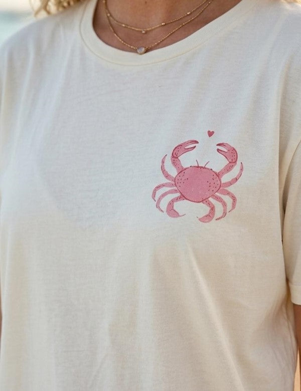 Camisa Cangrejo Rosado Blanca