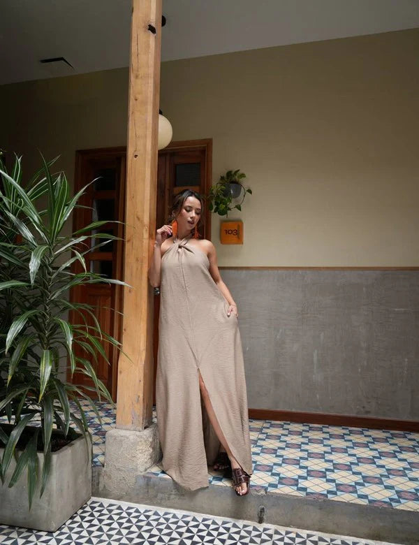 Vestido Caribe Taupe