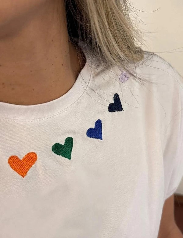 Blusa Anne Corazones Blanco