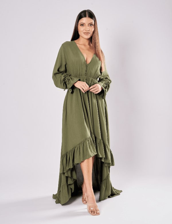 Vestido Naomi Verde Militar